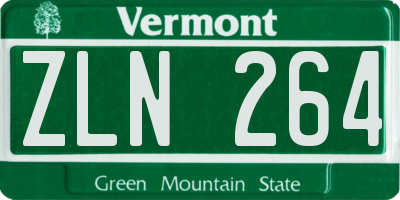 VT license plate ZLN264