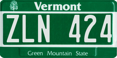VT license plate ZLN424