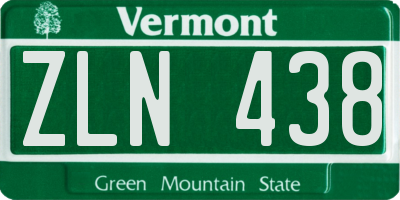 VT license plate ZLN438