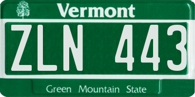VT license plate ZLN443