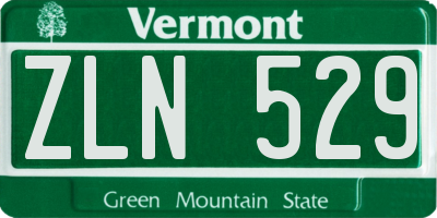 VT license plate ZLN529