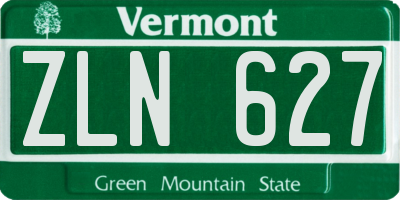 VT license plate ZLN627