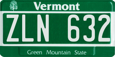 VT license plate ZLN632
