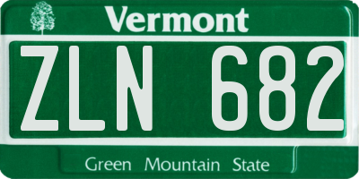 VT license plate ZLN682