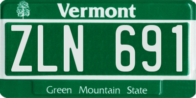VT license plate ZLN691