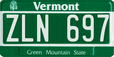 VT license plate ZLN697