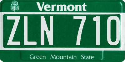 VT license plate ZLN710