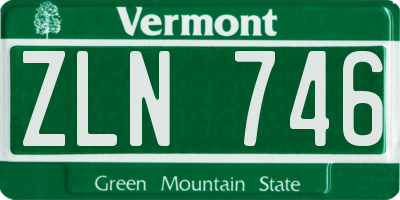 VT license plate ZLN746
