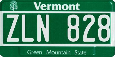 VT license plate ZLN828