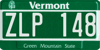 VT license plate ZLP148