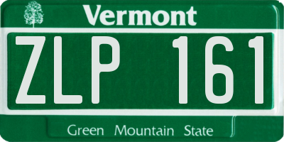 VT license plate ZLP161