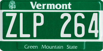 VT license plate ZLP264