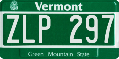 VT license plate ZLP297