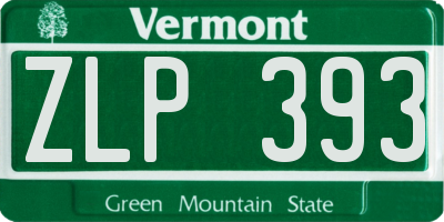 VT license plate ZLP393