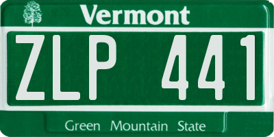 VT license plate ZLP441