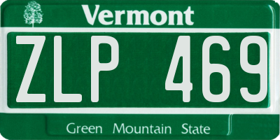 VT license plate ZLP469