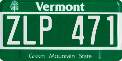 VT license plate ZLP471