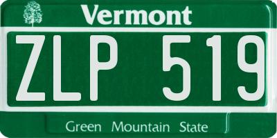 VT license plate ZLP519