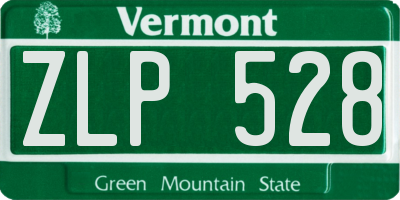 VT license plate ZLP528