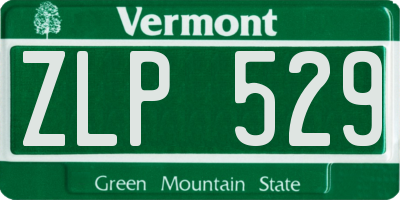 VT license plate ZLP529