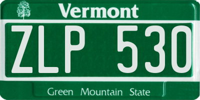 VT license plate ZLP530