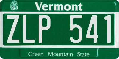 VT license plate ZLP541