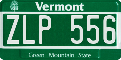 VT license plate ZLP556