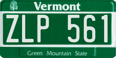 VT license plate ZLP561
