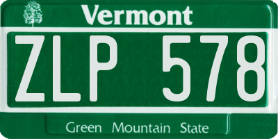 VT license plate ZLP578