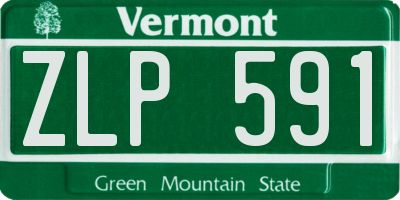 VT license plate ZLP591