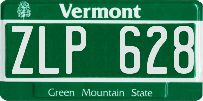VT license plate ZLP628