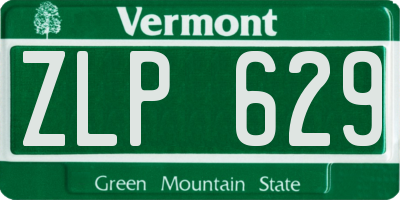 VT license plate ZLP629