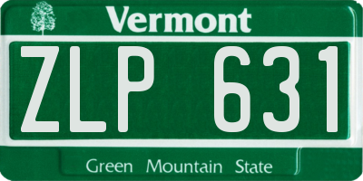 VT license plate ZLP631