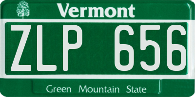 VT license plate ZLP656