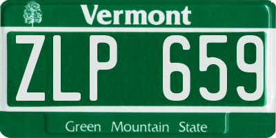 VT license plate ZLP659
