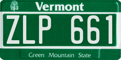 VT license plate ZLP661
