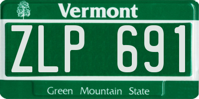 VT license plate ZLP691
