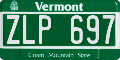 VT license plate ZLP697