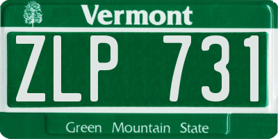 VT license plate ZLP731
