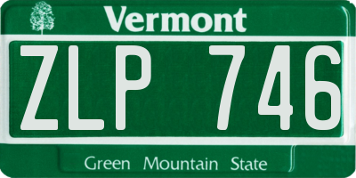 VT license plate ZLP746