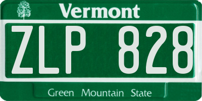 VT license plate ZLP828