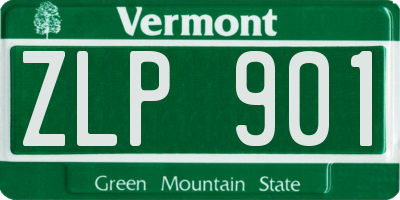 VT license plate ZLP901