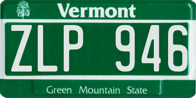 VT license plate ZLP946
