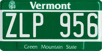 VT license plate ZLP956