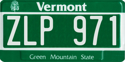 VT license plate ZLP971