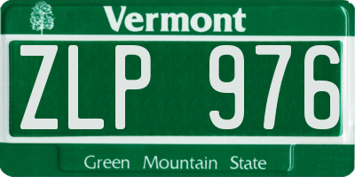 VT license plate ZLP976