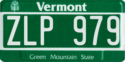 VT license plate ZLP979