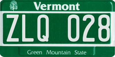 VT license plate ZLQ028