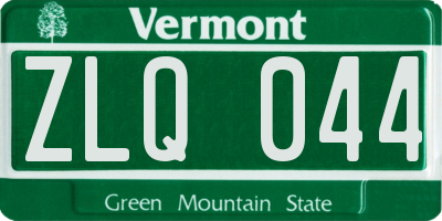 VT license plate ZLQ044