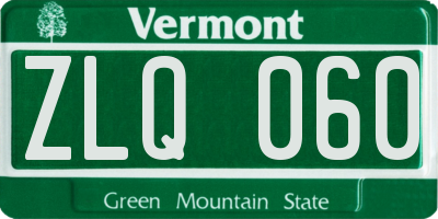 VT license plate ZLQ060